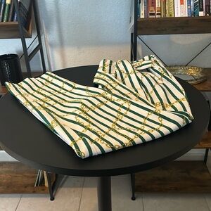 Women's Green & Gold Printed Pants